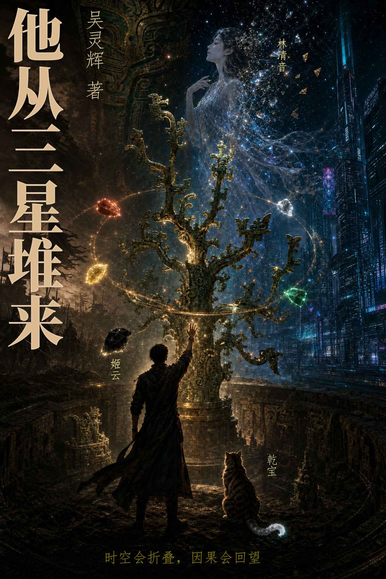 《他从三星堆来》小说封面 作者：吴灵辉